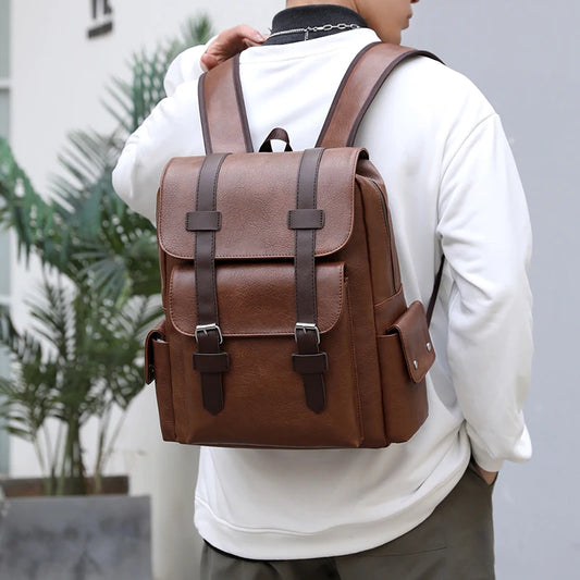 Timeless PU Leather Laptop Backpack