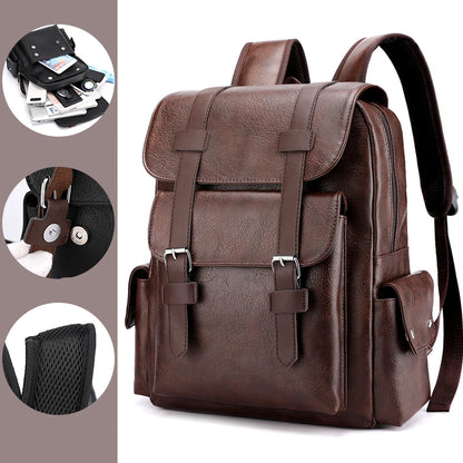 Timeless PU Leather Laptop Backpack